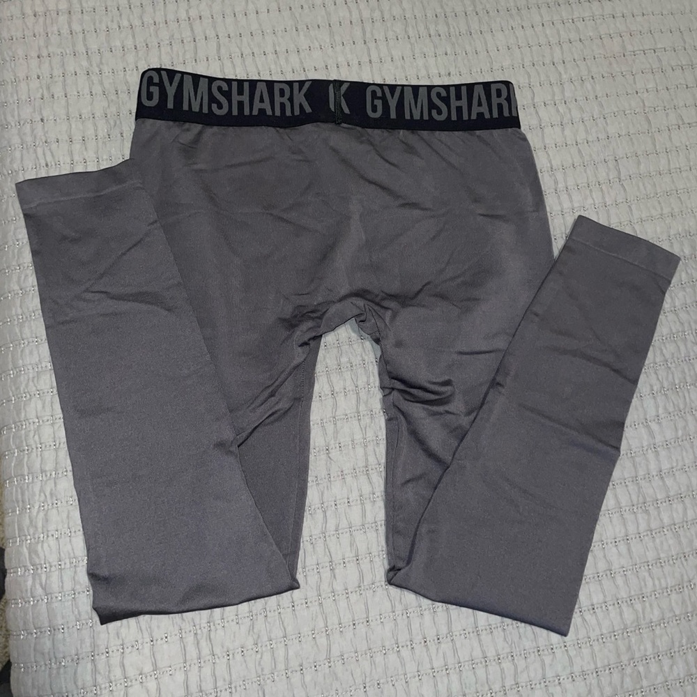 Gymshark Logo Waistband Grey Seamless Legging Sz Small